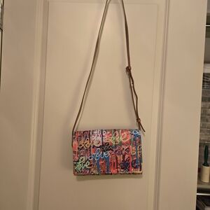 Multicolor Crossbody LOVE Bag with Adjustable Strap